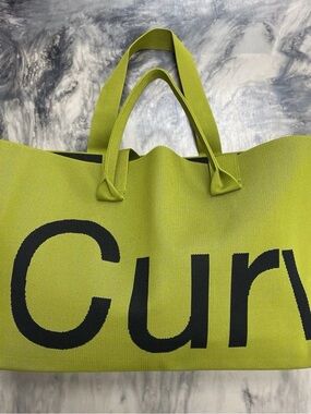 Curves by Sean Brown Tote Lemon grass